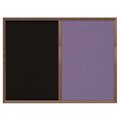 United Visual Products Enclosed Corkboard, 1 Door, 72"x36", 4" Fra, UV3425-BRONZE-BLACK UV3425-BRONZE-BLACK